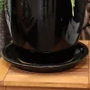 Best reviews of 🔔 Glazed Ceramic Planter Saucers - 9" - Obsidian - Set of 2 by Sunnydaze Decor 💯 -Sunnydaze Decor Shop Belk 8910