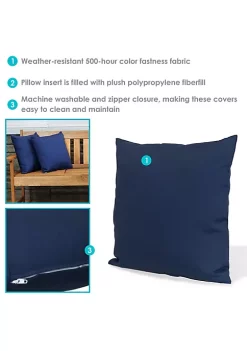 Best reviews of 😍 Outdoor Square Decorative Throw Pillow - Navy - Set of 2 by Sunnydaze Decor ✔️ -Sunnydaze Decor Shop Belk 8925