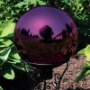 Hot Sale 🌟 Merlot Mirrored Surface Gazing Ball Globe - 10 in by Sunnydaze Decor 🧨