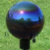 Outlet 😀 Mirrored Glass Gazing Globe - 10 in - Rainbow by Sunnydaze Decor ⭐
