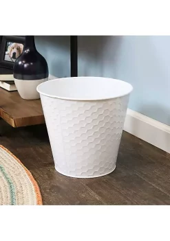 Deals 🔥 Sunnydaze Steel Planter with Hexagon Pattern - White - Set of 4 by Sunnydaze Decor 😉 -Sunnydaze Decor Shop Belk 8982