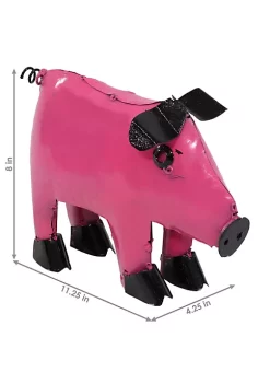 Best reviews of 🎁 Pink Princess Pig Indoor/Outdoor Metal Statue - 12 in - Set of 2 by Sunnydaze Decor 🎁 -Sunnydaze Decor Shop Belk 9044