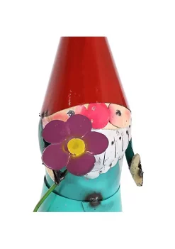 Buy ✔️ Sunnydaze Cheerful Flower Garden Gnome Statue - 16-Inch - Red Hat/Turquoise 👚 Shirt by Sunnydaze Decor 🤩 -Sunnydaze Decor Shop Belk 9048