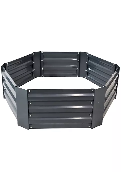Deals 🎁 Galvanized Steel Hexagon Raised Garden Bed - 40 in - Dark Gray by Sunnydaze Decor ⭐ 4 Deals 🎁 Galvanized Steel Hexagon Raised Garden Bed - 40 in - Dark Gray by Sunnydaze Decor ⭐ - Image 2