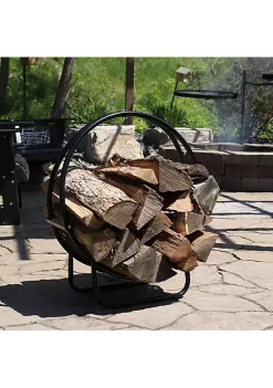 Top 10 ✔️ 24 in Black Powder-Coated Steel Firewood Log Hoop Rack by Sunnydaze Decor 🔔