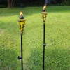 Best Pirce 🎉 Swirled Metal/Glass 2-in-1 Outdoor Lawn Torch - Yellow - Set of 2 by Sunnydaze Decor 🔥