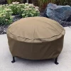 Promo 🔔 60 in Heavy-Duty Polyester Round Outdoor Fire Pit Cover - Khaki by Sunnydaze Decor ⭐ -Sunnydaze Decor Shop Belk 9136