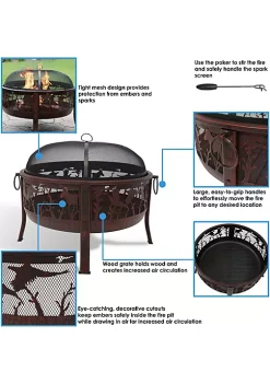 Best reviews of ⌛ Sunnydaze Pheasant Hunting Fire Pit with Spark Screen - 30-Inch by Sunnydaze Decor 🧨 -Sunnydaze Decor Shop Belk 918