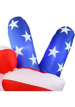 Best Sale 🔔 Peace, Love, and Freedom 4th of July Inflatable Yard Decor - 5 ft by Sunnydaze Decor 😉 -Sunnydaze Decor Shop Belk 9184