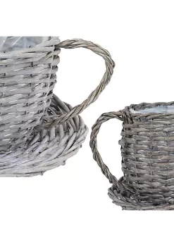 Wholesale 🤩 Unique Rattan Wicker Coffee Cup/Teacup Shape Planters - Set of 2 by Sunnydaze Decor 🤩 -Sunnydaze Decor Shop Belk 9219