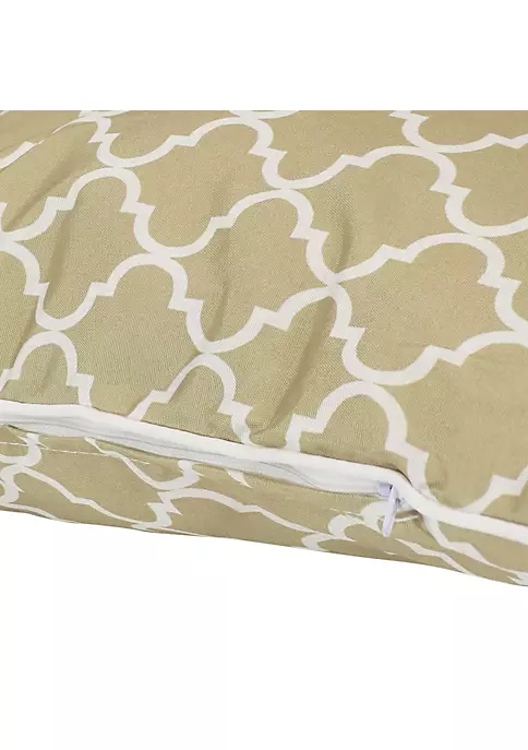 Brand new โ๏ธ Sunnydaze Set of 2 Outdoor Throw Pillows - 16-Inch - Tan and White Lattice by Sunnydaze Decor ๐ 5 Brand new โ๏ธ Sunnydaze Set of 2 Outdoor Throw Pillows - 16-Inch - Tan and White Lattice by Sunnydaze Decor ๐ - Image 3