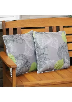 Best Sale 😉 Indoor/Outdoor Square Throw Pillow - 16 in - Lush Foliage by Sunnydaze Decor 👏 -Sunnydaze Decor Shop Belk 9246