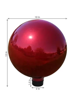 Flash Sale 😉 Mirrored Glass Gazing Globe - 10 in - Red by Sunnydaze Decor 😍 -Sunnydaze Decor Shop Belk 9262