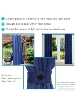 Flash Sale 🌟 Outdoor Blackout Curtain Panel - Blue - 52 in x 108 in by Sunnydaze Decor ✨ -Sunnydaze Decor Shop Belk 9303