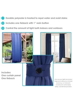 Cheapest 😉 Outdoor Blackout Curtain Panel - Blue - 52 in x 120 in by Sunnydaze Decor 🔥 -Sunnydaze Decor Shop Belk 9315