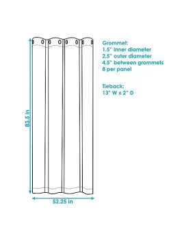 Best Sale 💯 Simple Outdoor Curtain Panel - Gray - 52 in x 84 in by Sunnydaze Decor 🌟 -Sunnydaze Decor Shop Belk 9321