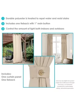 Flash Sale 😍 Room Darkening Curtain Panel - Beige - 52 in x 120 in by Sunnydaze Decor ⌛ -Sunnydaze Decor Shop Belk 9326