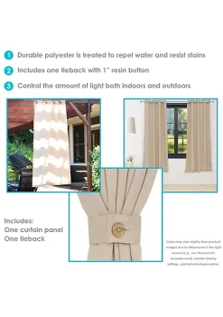 Cheap 🤩 Simple Outdoor Curtain Panel - Beige - 52 in x 84 in by Sunnydaze Decor 🎁 -Sunnydaze Decor Shop Belk 9332