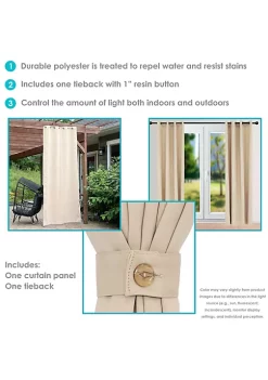 Cheap 🎉 Room Darkening Curtain Panel - Beige - 52 in x 108 in by Sunnydaze Decor 🌟 -Sunnydaze Decor Shop Belk 9338