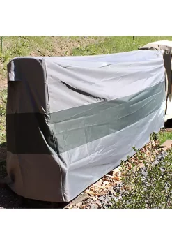 Deals โ Sunnydaze Log Rack Cover - Gray with Green Stripe - 8-Foot by Sunnydaze Decor ๐
