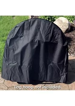 New ๐ 40 in Heavy-Duty Polyester Firewood Log Hoop Rack Cover - Black by Sunnydaze Decor ๐คฉ