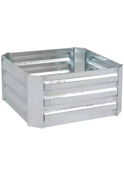 Deals ⭐ Galvanized Steel Square Raised Garden Bed - 24 in - Silver by Sunnydaze Decor 🧨 -Sunnydaze Decor Shop Belk 9359