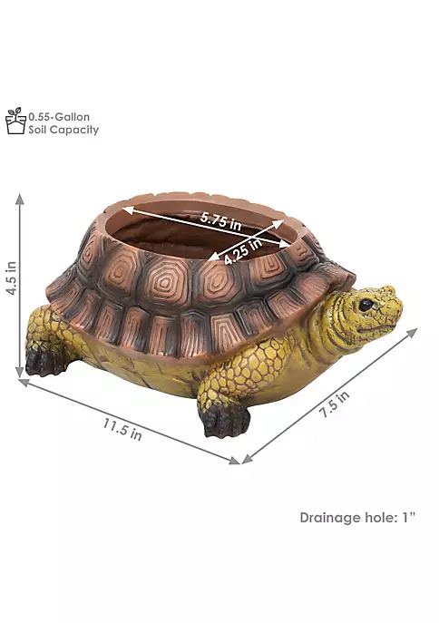 Promo 🔔 11 in Polyresin Teddy the Tortoise Indoor/Outdoor Garden Planter by Sunnydaze Decor ✔️ 7 Promo 🔔 11 in Polyresin Teddy the Tortoise Indoor/Outdoor Garden Planter by Sunnydaze Decor ✔️ - Image 5