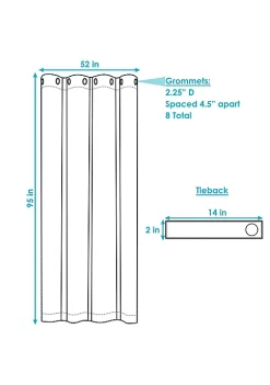 Best Pirce ⌛ Room Darkening Curtain Panel - Beige - 52 in x 96 in by Sunnydaze Decor 👍 -Sunnydaze Decor Shop Belk 9380