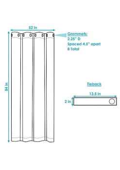 Brand new 😉 Outdoor Blackout Curtain Panel - Gray - 52 in x 84 in by Sunnydaze Decor 🔔 -Sunnydaze Decor Shop Belk 9390