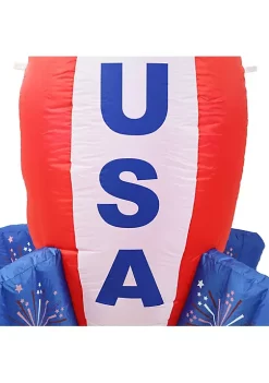 Deals 🔔 Sunnydaze American Rocket Ship Patriotic Inflatable Decoration - 4-Foot by Sunnydaze Decor 🔥 -Sunnydaze Decor Shop Belk 9400