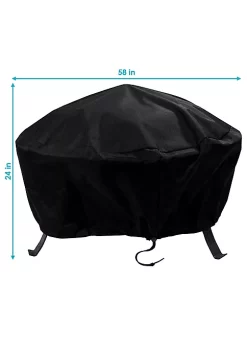 Hot Sale 💯 60 in Heavy-Duty PVC Round Outdoor Fire Pit Cover - Black by Sunnydaze Decor 💯 -Sunnydaze Decor Shop Belk 9419