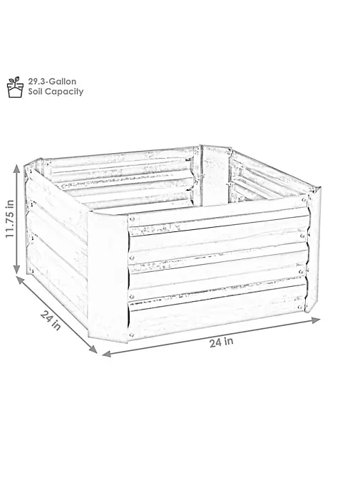Hot Sale ๐ Galvanized Steel Square Raised Garden Bed - 24 in - Woodgrain by Sunnydaze Decor ๐คฉ 7 Hot Sale ๐ Galvanized Steel Square Raised Garden Bed - 24 in - Woodgrain by Sunnydaze Decor ๐คฉ - Image 5