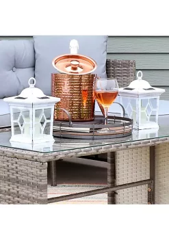 Discount 🔔 Sunnydaze Lucien Outdoor Solar LED Candle Lantern - Set of 4 - White - 9-Inch by Sunnydaze Decor 😀 -Sunnydaze Decor Shop Belk 950