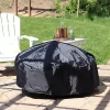 Budget ⭐ 30 in Heavy-Duty PVC Round Outdoor Fire Pit Cover - Black by Sunnydaze Decor ❤️