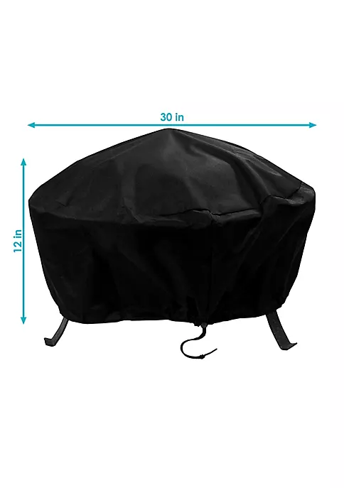 Budget ⭐ 30 in Heavy-Duty PVC Round Outdoor Fire Pit Cover - Black by Sunnydaze Decor ❤️ 7 Budget ⭐ 30 in Heavy-Duty PVC Round Outdoor Fire Pit Cover - Black by Sunnydaze Decor ❤️ - Image 5