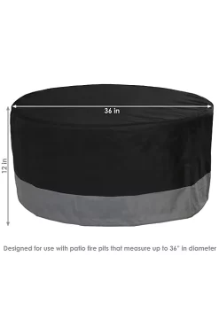 Buy 🔔 36 in 2-Tone Polyester Round Outdoor Fire Pit Cover - Gray/Black by Sunnydaze Decor 🧨 -Sunnydaze Decor Shop Belk 9565