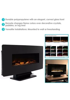 Best Pirce ❤️ 42 in Curved Face Wall Mount or Freestanding Electric Fireplace by Sunnydaze Decor 🤩 11 Best Pirce ❤️ 42 in Curved Face Wall Mount or Freestanding Electric Fireplace by Sunnydaze Decor 🤩 -Sunnydaze Decor Shop Belk 958