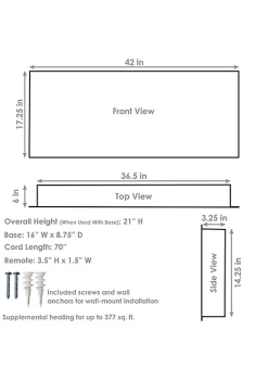 Best Pirce ❤️ 42 in Curved Face Wall Mount or Freestanding Electric Fireplace by Sunnydaze Decor 🤩 12 Best Pirce ❤️ 42 in Curved Face Wall Mount or Freestanding Electric Fireplace by Sunnydaze Decor 🤩 -Sunnydaze Decor Shop Belk 959
