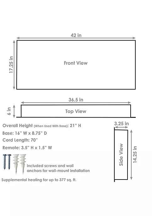 Best Pirce ❤️ 42 in Curved Face Wall Mount or Freestanding Electric Fireplace by Sunnydaze Decor 🤩 7 Best Pirce ❤️ 42 in Curved Face Wall Mount or Freestanding Electric Fireplace by Sunnydaze Decor 🤩 - Image 5
