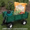 Hot Sale 🛒 Heavy-Duty Polyester Liner for Small Garden Cart - Green by Sunnydaze Decor 🎉