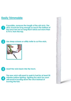 Buy 🌟 Outdoor Torch Replacement Fiberglass Wicks - Set of 16 by Sunnydaze Decor 💯 -Sunnydaze Decor Shop Belk 9616