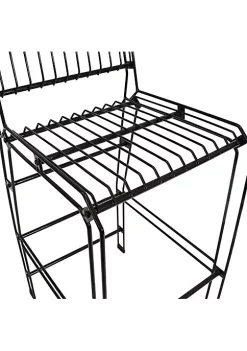 Outlet 👏 Sunnydaze 3-Piece Indoor Furniture Steel Wire Bar Set with Faux Woodgrain Tabletop - Brown - 3 pc by Sunnydaze Decor 🔥 -Sunnydaze Decor Shop Belk 9663