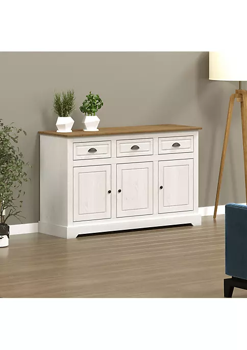 Best Pirce ๐ฅฐ Solid Pine Sideboard with 3 Drawers and 3 Doors - White - 32 in by Sunnydaze Decor ๐ฏ 3 Best Pirce ๐ฅฐ Solid Pine Sideboard with 3 Drawers and 3 Doors - White - 32 in by Sunnydaze Decor ๐ฏ