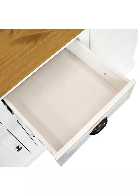 Best Pirce ๐ฅฐ Solid Pine Sideboard with 3 Drawers and 3 Doors - White - 32 in by Sunnydaze Decor ๐ฏ 5 Best Pirce ๐ฅฐ Solid Pine Sideboard with 3 Drawers and 3 Doors - White - 32 in by Sunnydaze Decor ๐ฏ - Image 3