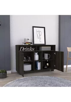 Coupon ⭐ 48.5" Anthony Sideboard Storage Buffet Cabinet with Shelves by Sunnydaze Decor 🔥 -Sunnydaze Decor Shop Belk 9681