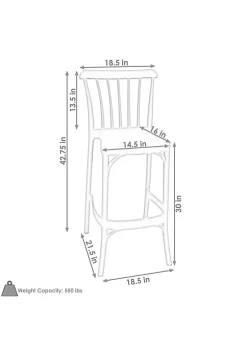 New 👍 Woodway Plastic Patio Bar Stool Chair - Nile Green - Set of 2 by Sunnydaze Decor 🔥 -Sunnydaze Decor Shop Belk 9686