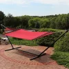 Wholesale 🧨 2-Person Polyester Rope Hammock with Steel Stand - Red by Sunnydaze Decor 🛒 -Sunnydaze Decor Shop Belk 9716