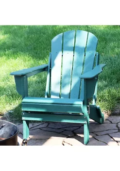 Promo 😍 All-Weather HDPE Foldable Adirondack Chair - Green by Sunnydaze Decor 🥰 -Sunnydaze Decor Shop Belk 9731
