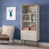 Wholesale ✨ Mid-Century Modern 5-Shelf Bookshelf with Storage Cabinet by Sunnydaze Decor ⭐ -Sunnydaze Decor Shop Belk 9732