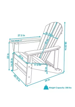 Coupon 😀 Upright HDPE Raised Outdoor Adirondack Chair - Red by Sunnydaze Decor 🔔 -Sunnydaze Decor Shop Belk 9760